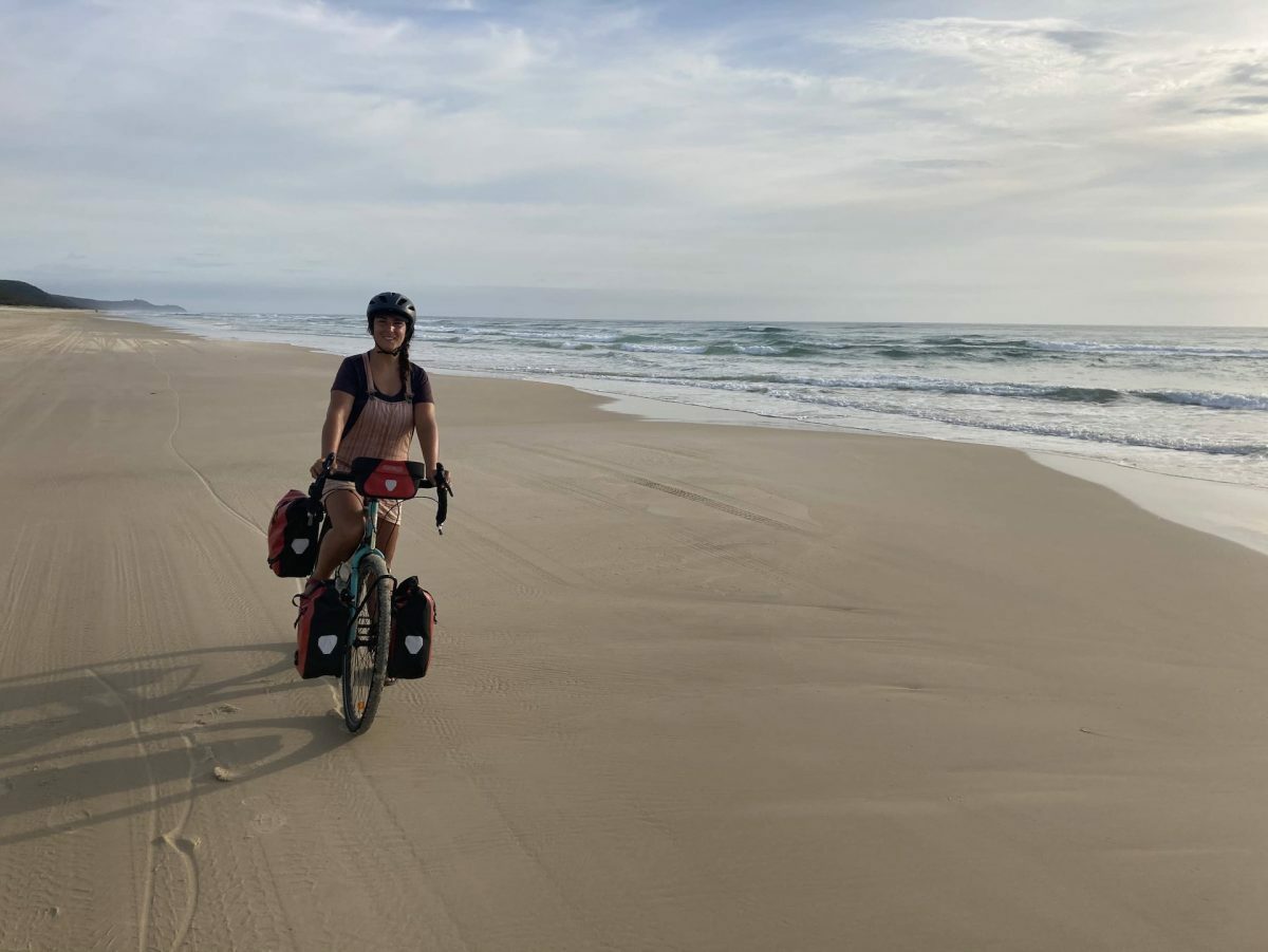 beach cycling from Rainbow beach to Noosa