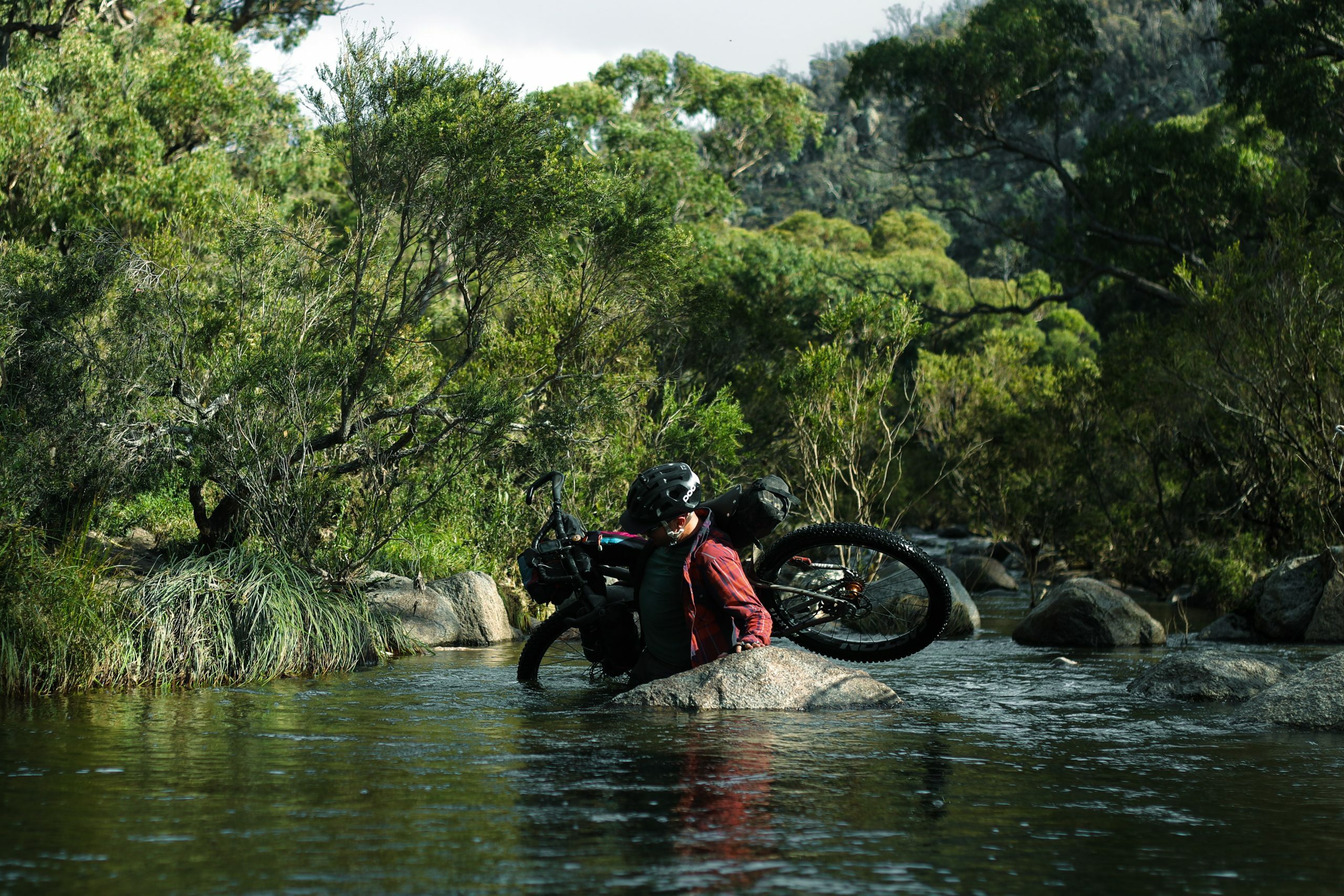 The deepest river crossing, bikepacking to Horse Gully Hut