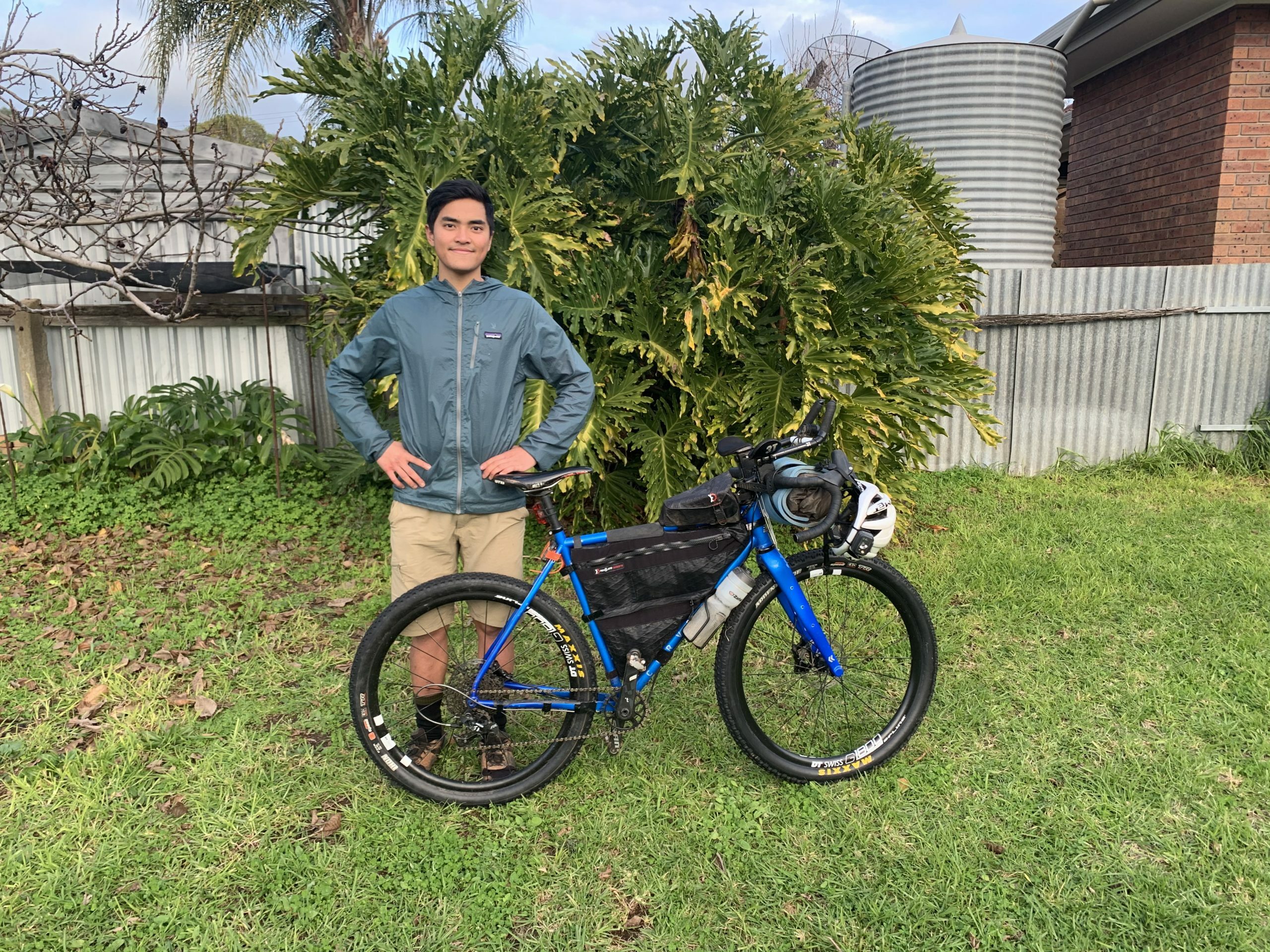 Farhan and his Curve bikepacking bike before the Kudlila Rally TT attempt