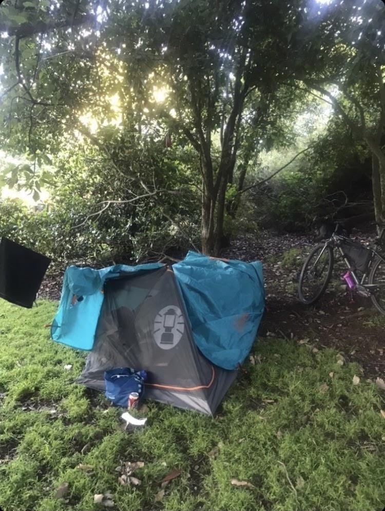 Camping the night before bikepacking the Otway Rip
