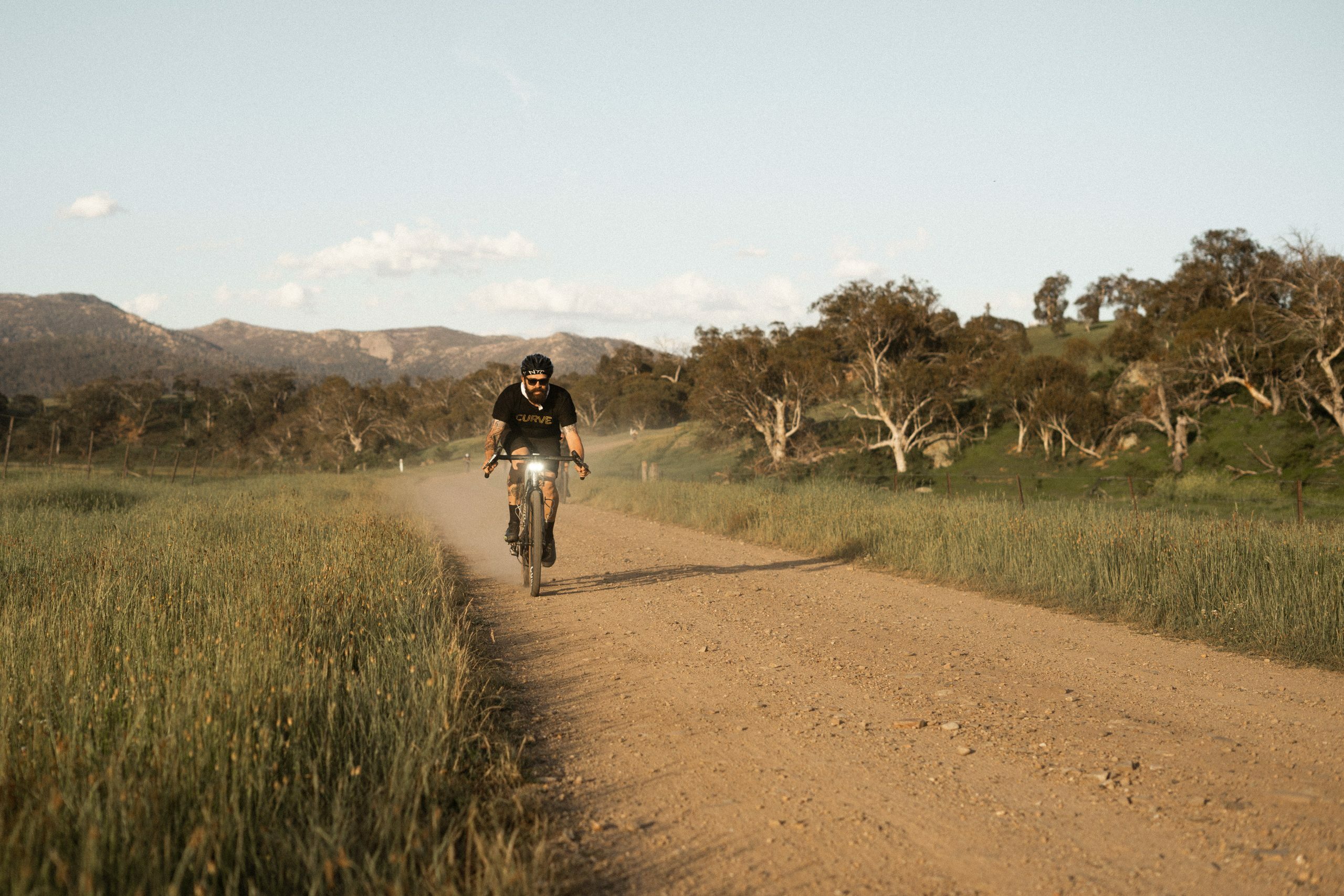 KLite dynamo powered light ridden by Graveleur Founder, James